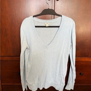 J. Crew Soft Blue Knit Top